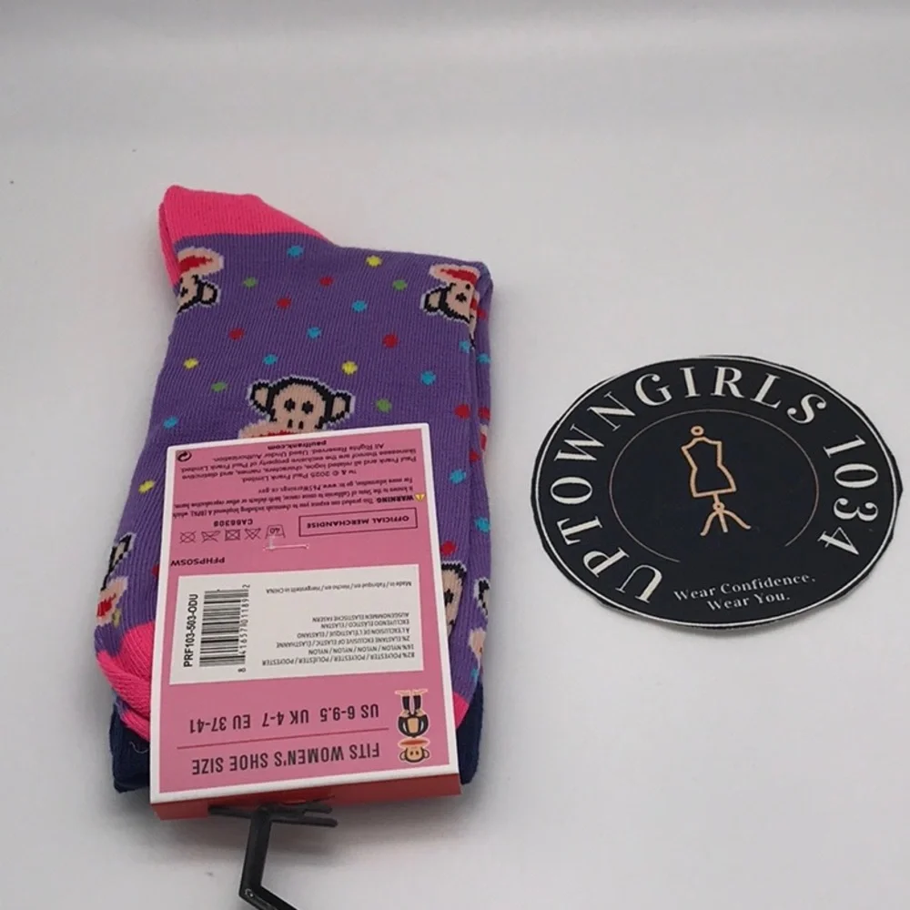 PAUL FRANK WOMEN'S  MONKEY SOCKS   NWT